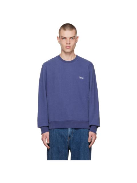 SOLID HOMME Blue Embroidered Sweatshirt