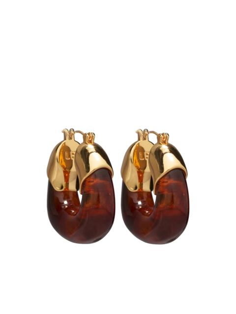 LIZZIE FORTUNATO tortoise hoop earrings