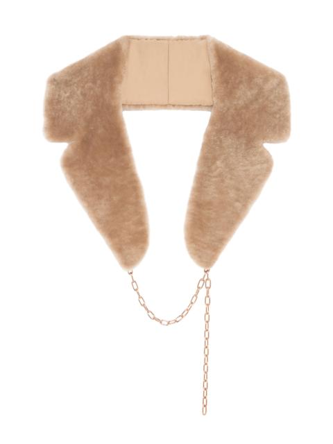 GABRIELA HEARST Demeter Coat Collar in Champagne Shearling