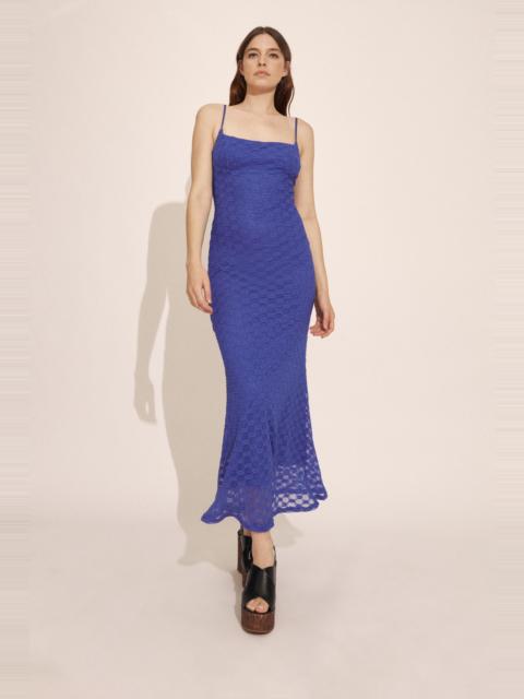 BARDOT Adoni Mesh Midi Dress In Cobalt
