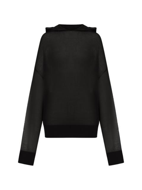 Rick Owens hooded long-sleeve sweater