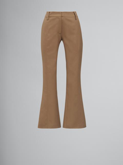 TROPICAL WOOL FLARED PANTS