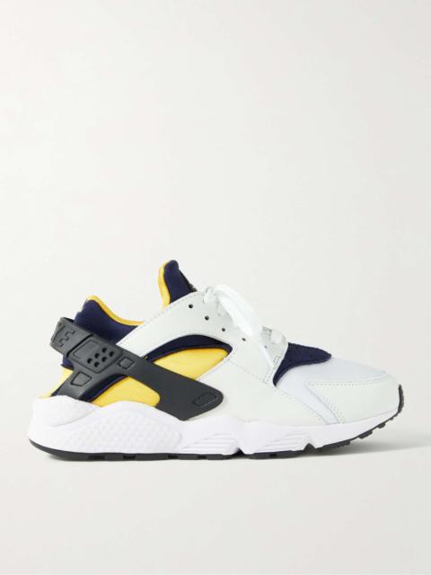 Air Huarache Leather and Rubber-Trimmed Neoprene Sneakers