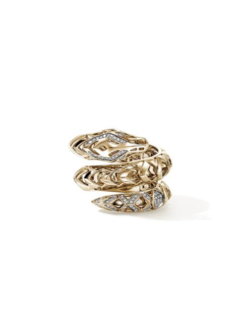 JOHN HARDY Naga Ring, Gold, Diamonds