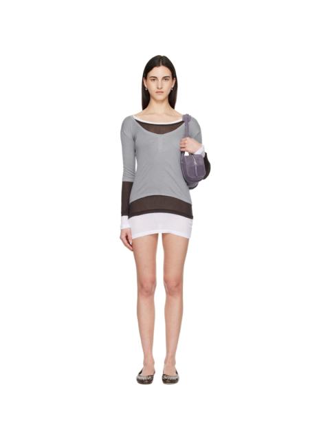 gimaguas Gray & Brown Gemma Minidress