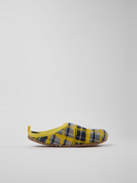 CAMPER Wabi Yellow multicolored recycled wool slippers for women