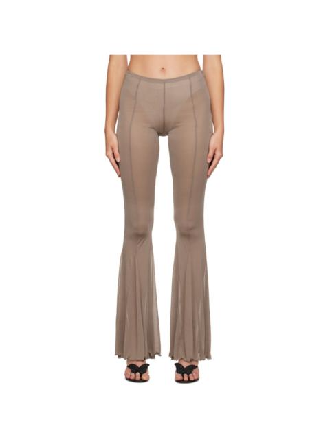 Taupe Flare Trousers