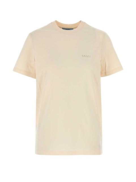 Prada Women Sand Cotton T-Shirt
