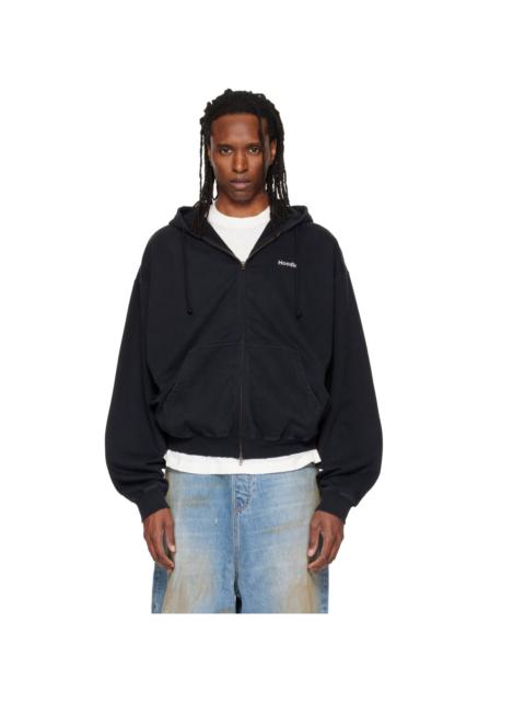 VETEMENTS Black Zip Up 'Hoodie Definition' Hoodie