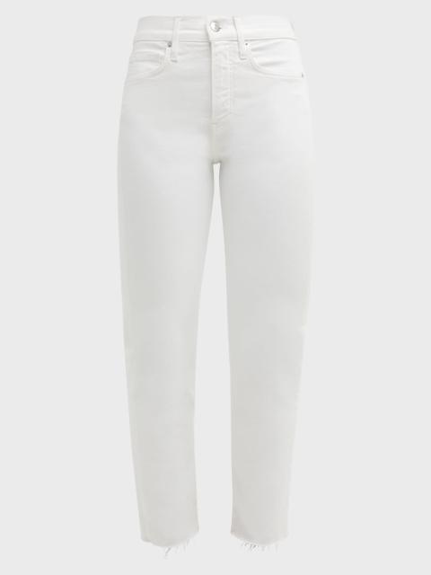 VERONICA BEARD Carly Kick Flare Raw Hem Ankle Jeans