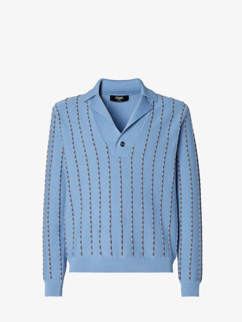 FENDI Sweater Light blue cotton sweater