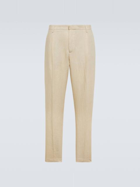 Linen straight pants