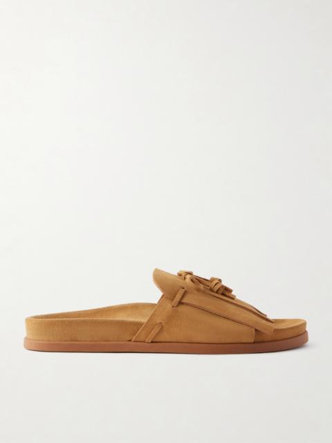 ANCIENT GREEK SANDALS Amfiliki Suede Slides