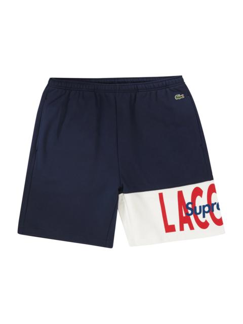 Supreme Supreme LACOSTE Logo Panel Sweatshort Navy