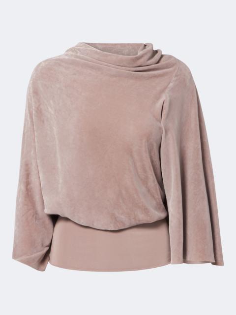 Rick Owens Cylinder draped velvet top