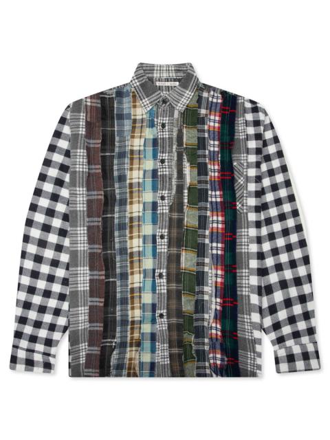 NEEDLES RIBBON WIDE FLANNEL SHIRT - ASSORTED