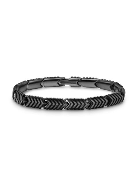 DAVID YURMAN Men's Chevron Link Bracelet in Black Titanium, 7.6MM - Black