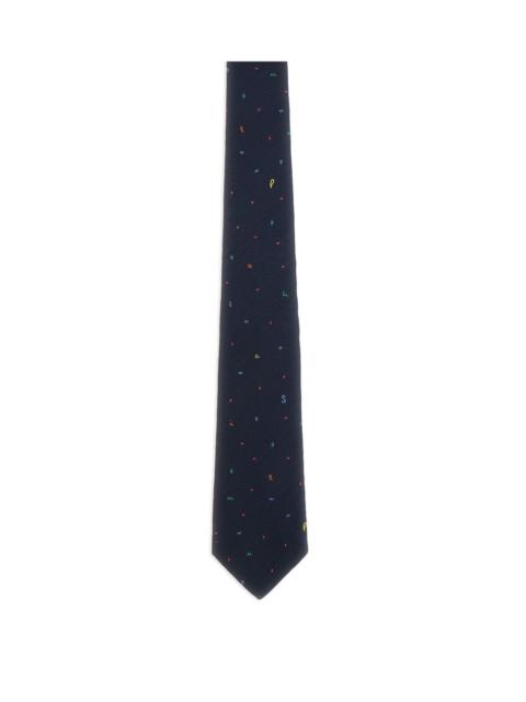 Paul Smith EMBROIDERED SILK TIE