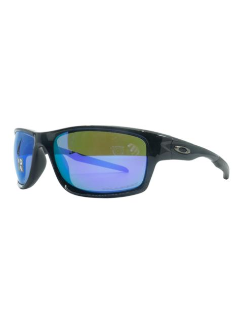 OAKLEY Canteen Polarized Sunglasses "Polished Black / Violet Iridium Polarized" OO9225 07