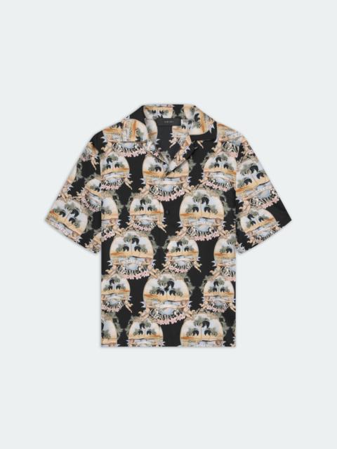AMIRI ALL OVER PALM BOWLING SHIRT