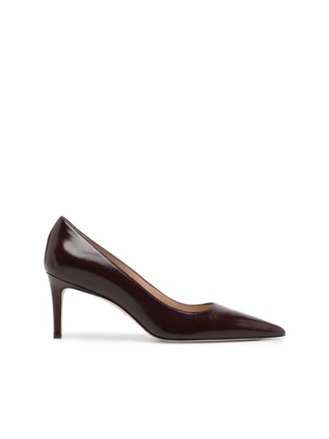 pointed-toe 75mm leather pumps