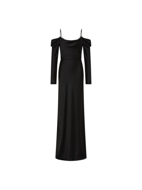 REBECCA VALLANCE Noire Long Sleeve Gown