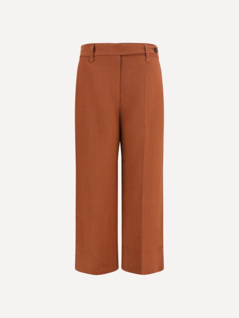 Brunello Cucinelli Cigarette Pants in fluid viscose and linen twill