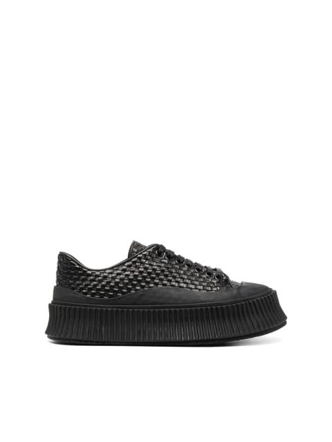 Jil Sander woven leather sneakers