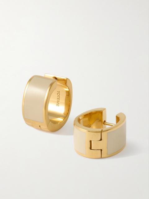 TOTEME Gold-plated Enamel Hoop Earrings