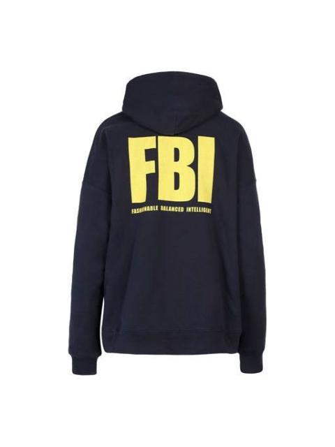 BALENCIAGA (WMNS) Balenciaga Year Of The Tiger FBI Revesible Hoodie 'Navy' 682144TLVM44084