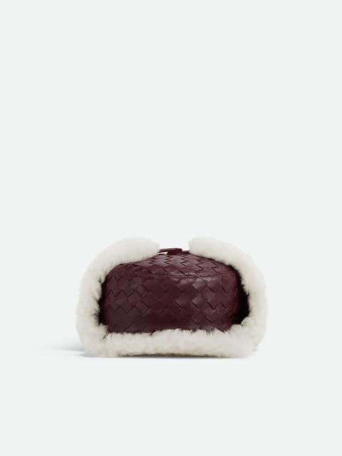 Bottega Veneta Intrecciato Leather Aviator Hat