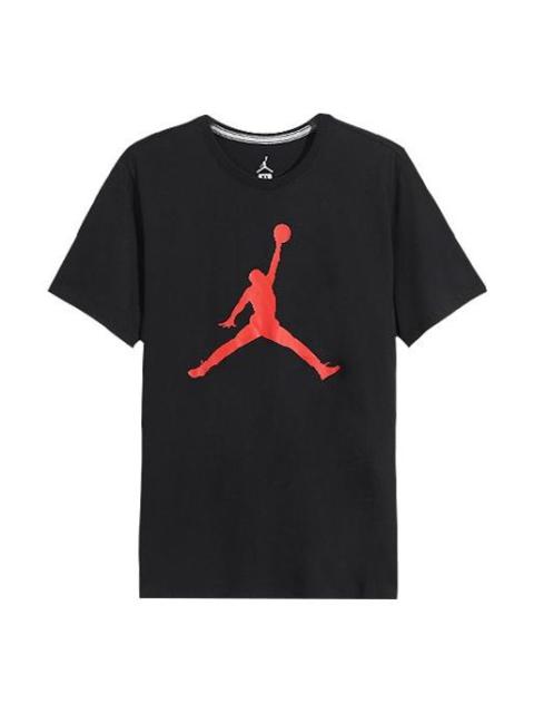 Jordan Air Jordan Casual Sports Round Neck Large Logo Short Sleeve Black CD7611-010