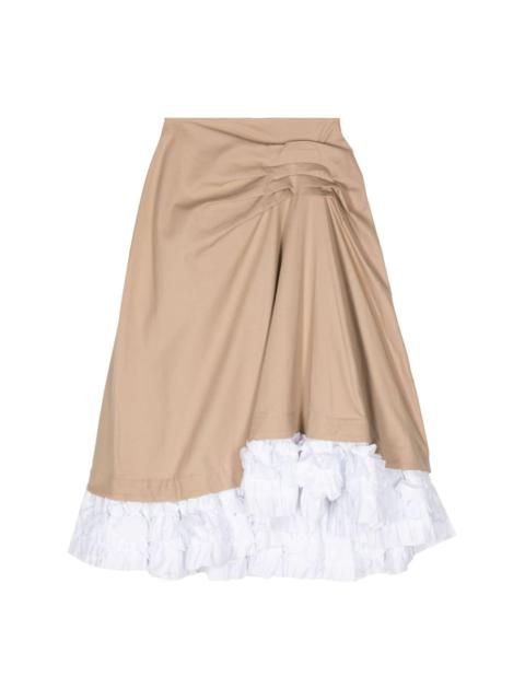 Molly Goddard Jules gathered ruffle-trim skirt