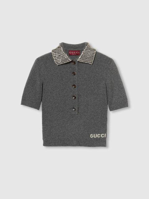 GUCCI Rib wool polo top