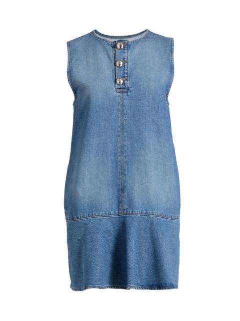 BRANDON MAXWELL Women's Rosie Denim Flare Minidress - Medium Vintage Wash