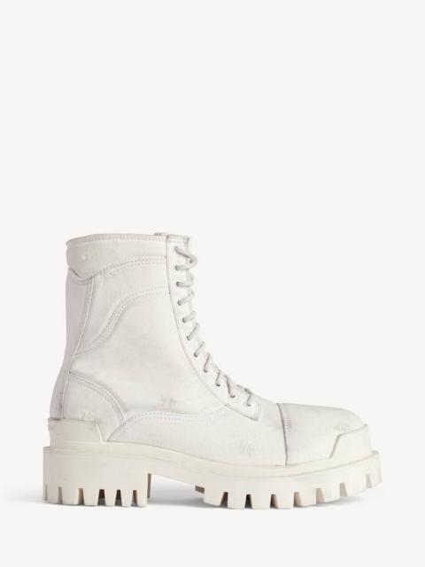 BALENCIAGA Men's Combat Strike Boot in White