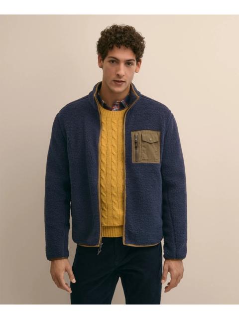 Brooks Brothers Teddy Fleece Full-Zip Jacket