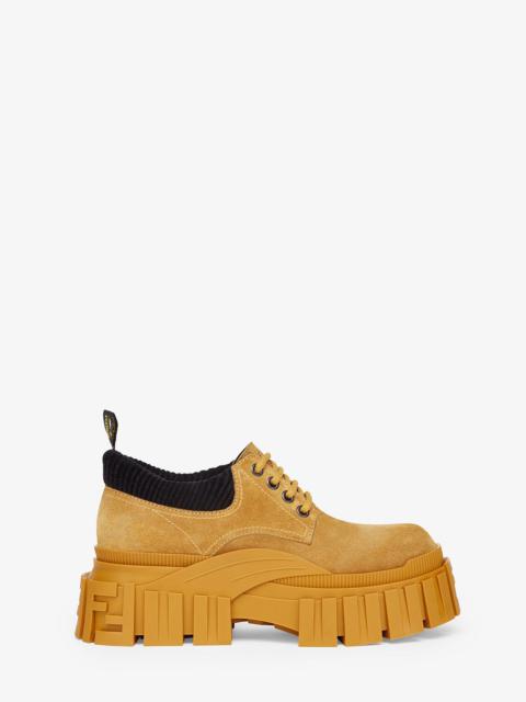 FENDI Yellow suede lace-ups