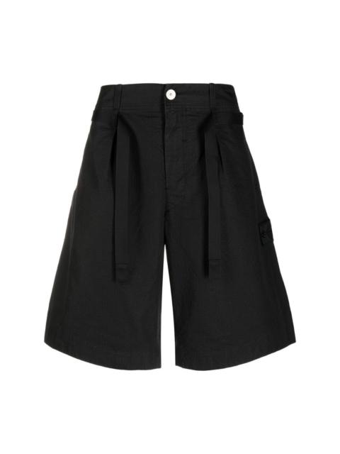 Stone Island Shadow Project Compass-patch chino shorts