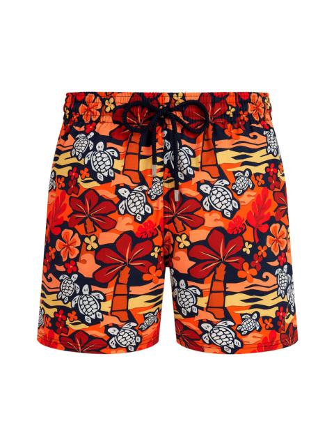 Vilebrequin Men's Turtles & Palm Trees Swim Shorts - Abricot