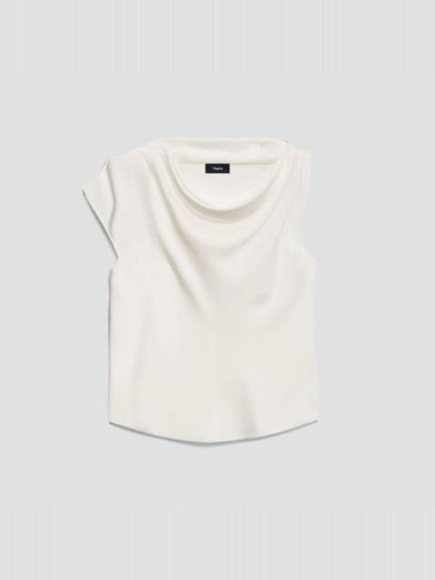 Theory Cowl Neck Blouse in Silk Georgette