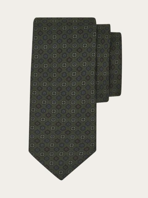 FERRAGAMO Micro pattern silk tie