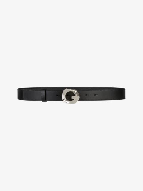 Givenchy BELT IN LEATHER WITH G-CHAIN BUCKLE