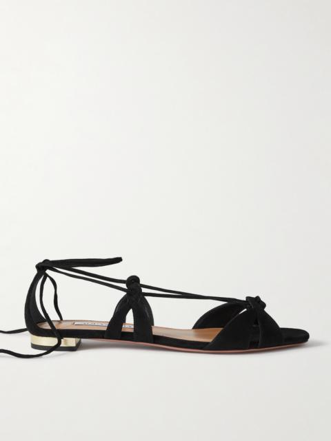 AQUAZZURA Cala Di Volpe Suede Sandals