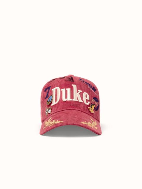 DUKE + DEXTER Hand-Painted DR4 Red Corduroy Cap