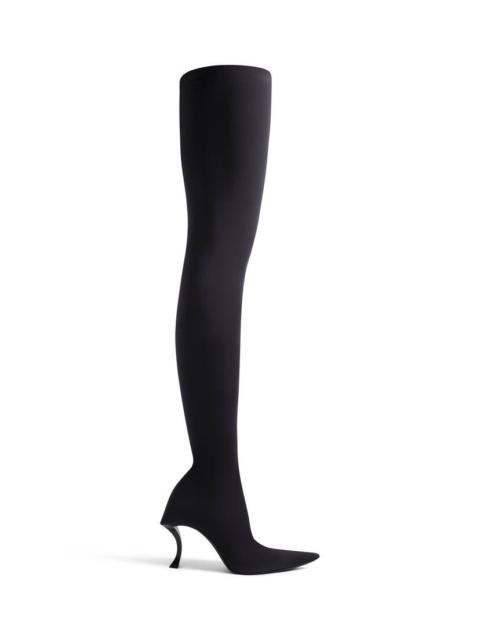 BALENCIAGA Women's Hourglass 100mm Over-the-knee Boot  in Black