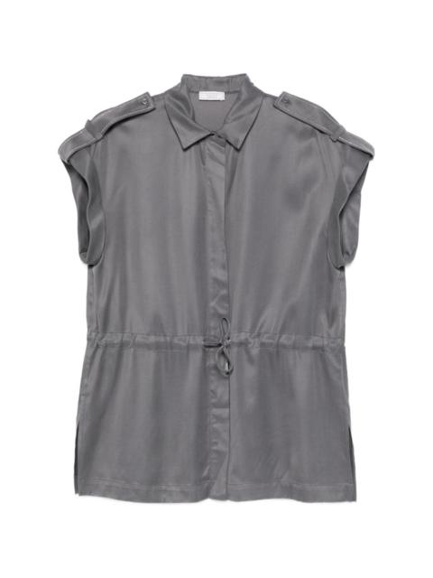 PESERICO drawstring epaulettes blouse