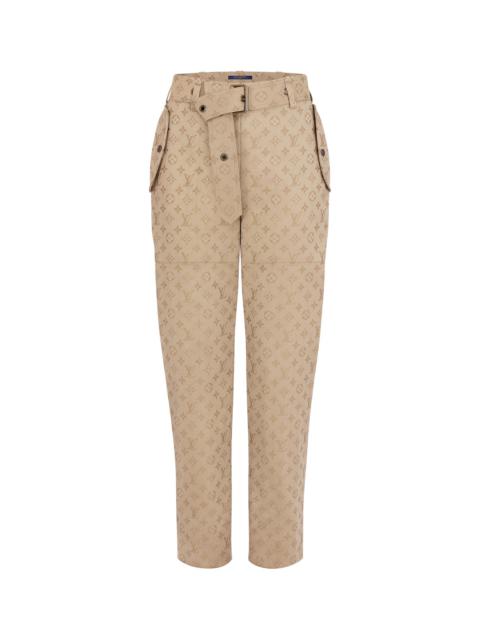 Louis Vuitton High-Waisted Carrot Pants in Monogram Jacquard 