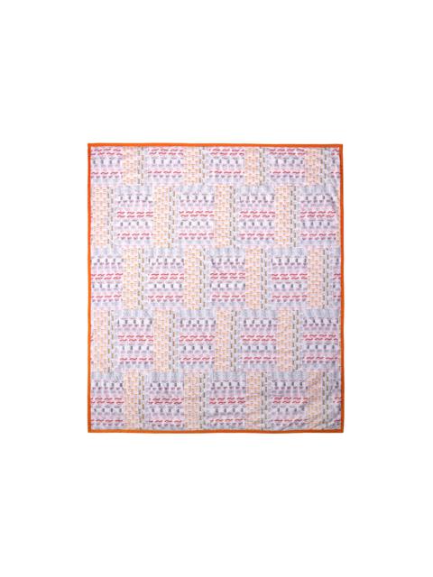 BODE Orange & White Clinton Street Label Quilt