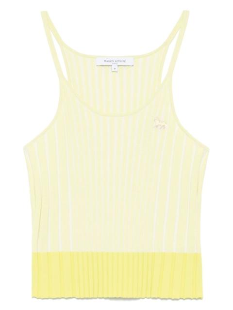 Maison Kitsuné baby fox-patch ribbed tank top